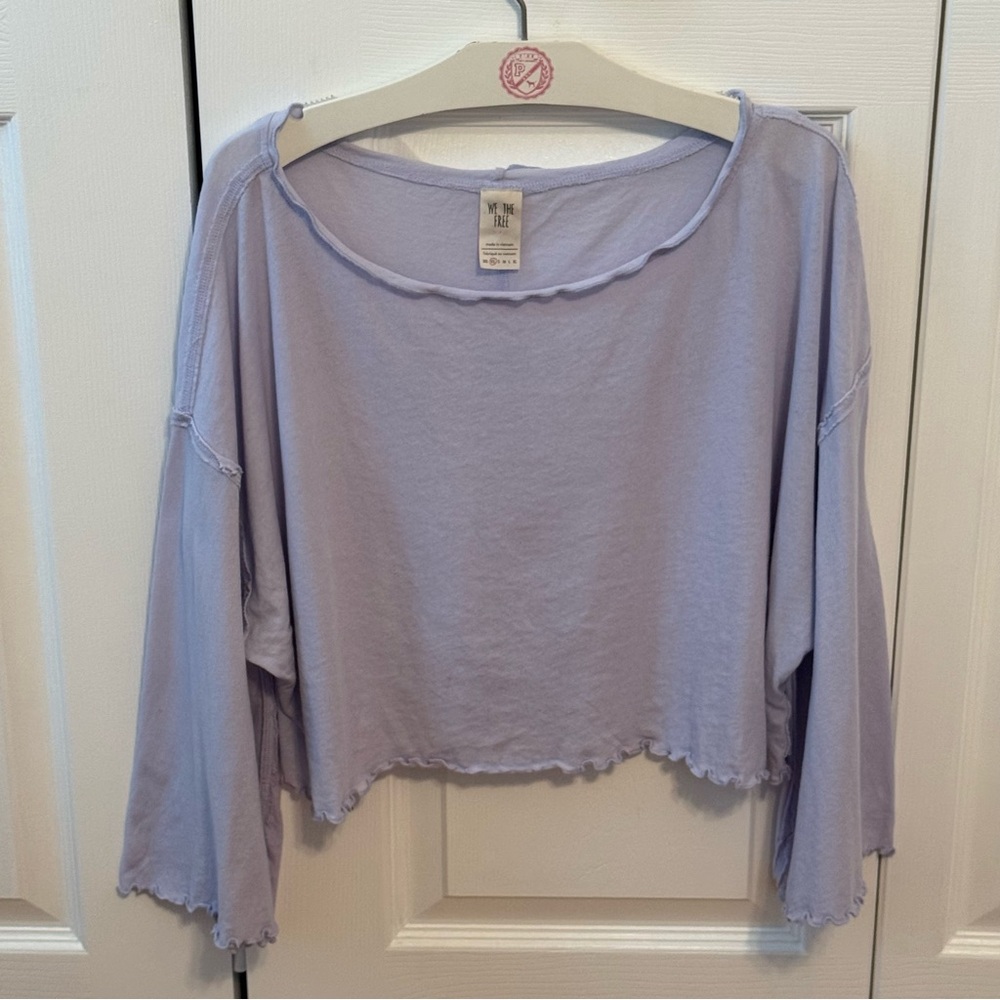 Free People We The Free Bird Gang Tee in Lilac - Picture 2 of 4